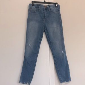 Madewell High Rise Distressed Jeggings